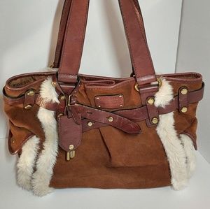 Fossil Vintage Adrina Brown Suede&Leather Purse